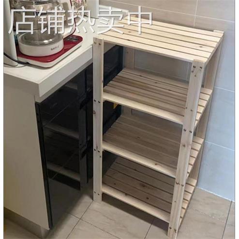 简易实木架置物架储物架落地书架多层架厨房收纳杂物架花架可新品