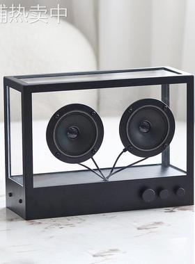 现代轻奢摆件样板间卧室床头柜桌面音响音箱组合搭配软装饰品摆设