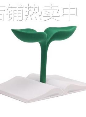 现代简约创意抽象书里发芽摆件样板房书房儿童房软装饰品工艺品