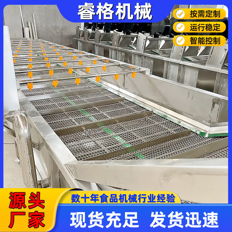 供应气泡喷淋式大枣清洗机循环水过滤全自动喷淋机食品加工机器