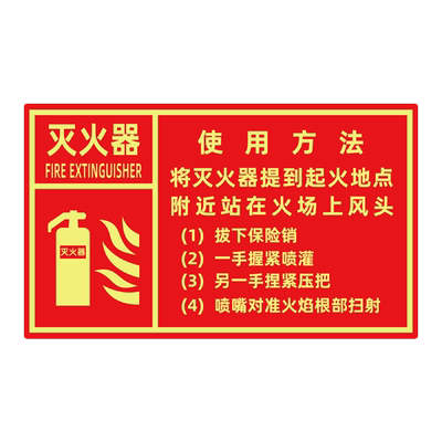 夜光使用方法说明灭火器放置点