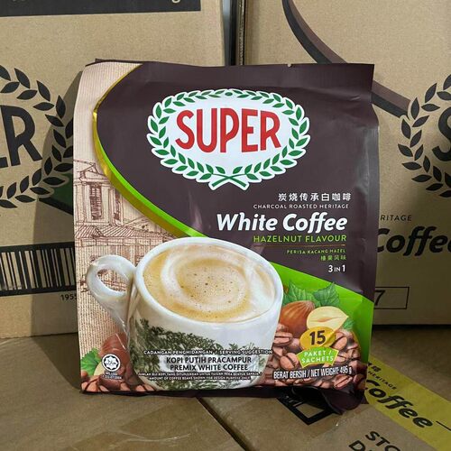 马来西亚进口super超级经典原味榛果速溶三合一炭烧白咖啡 马版