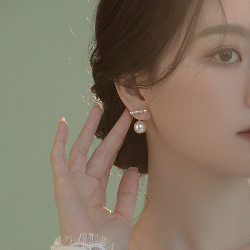 简约百搭通勤施家珍珠耳钉耳夹