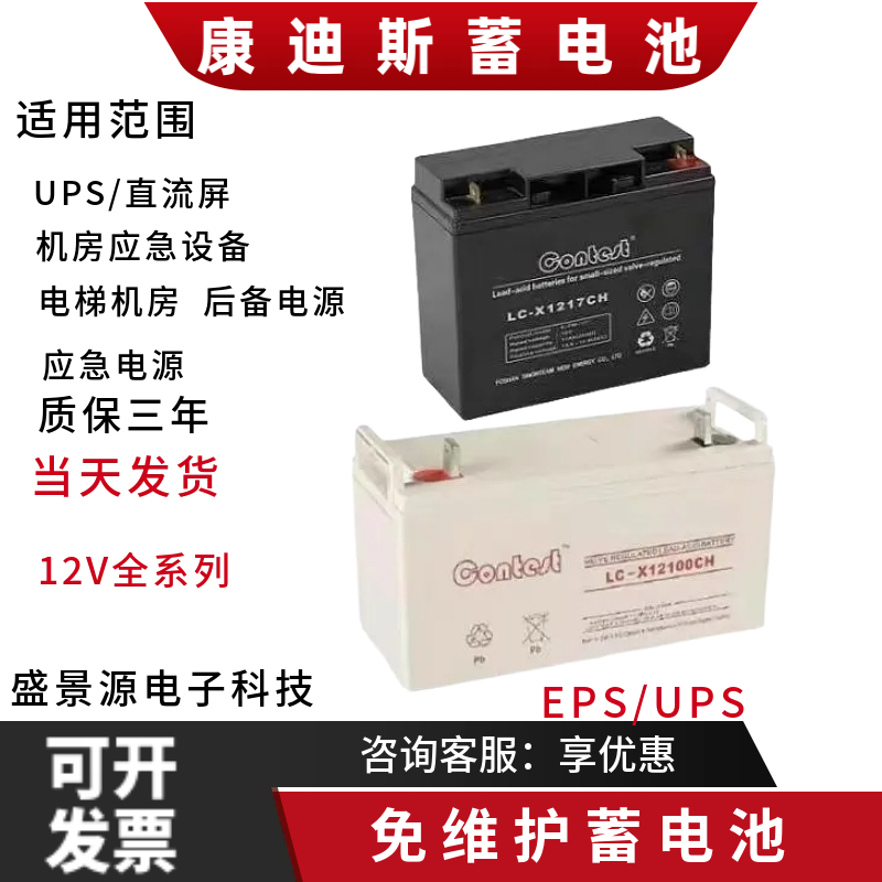 康迪斯Contest蓄电池LC-X1238CH/12V17AH24AH38AH65AH100AH200AH