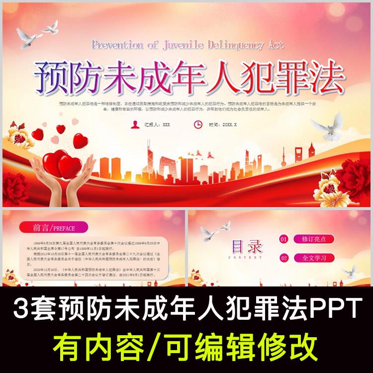 预防未成年人犯罪法全文学习解读PPT成品课件