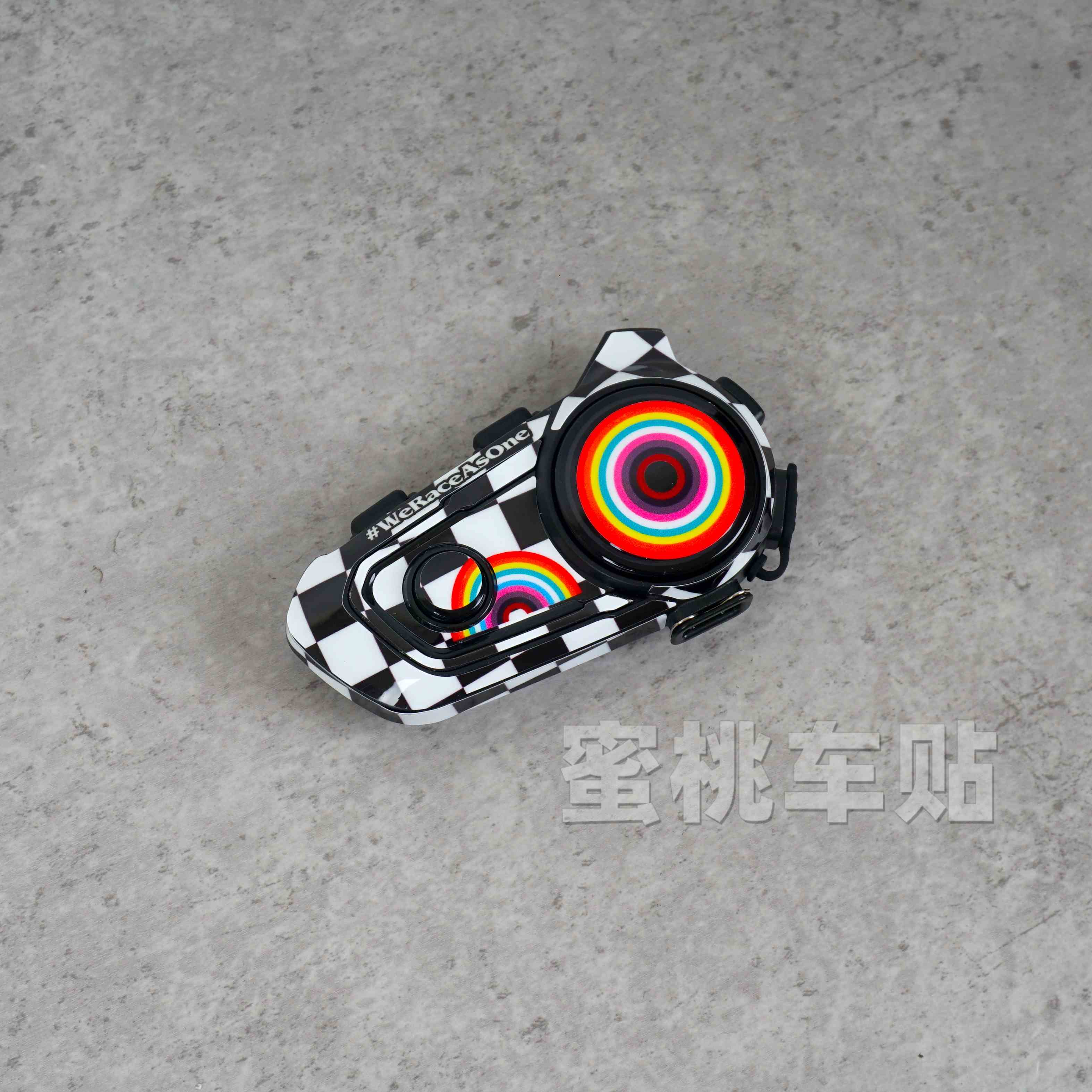 适用新款维迈通v9x/v9s/v8s蓝牙耳机贴纸防水摩托车头盔装饰可爱