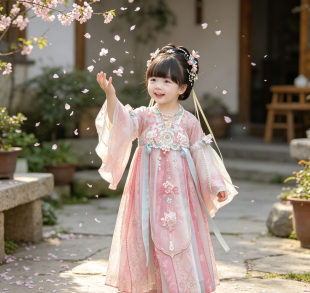 汉服女童2026春秋款儿童高端仙气古装连衣裙小女孩嫦娥仙子公主裙