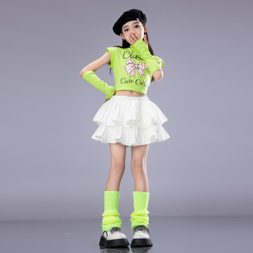 六一儿童演出服多巴胺潮服走秀啦啦队女童爵士舞服装时髦炸街套装