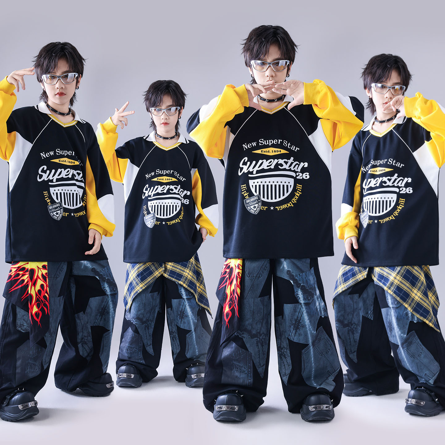 街舞儿童潮服男童hiphop表演服