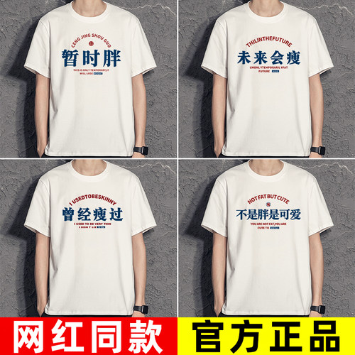 曾经瘦过t恤减肥搞笑趣味短袖