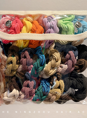 手工编织加粗头绳2025新款高端发圈皮筋女高弹力马尾扎头发绳头饰