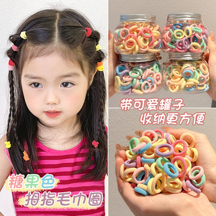 糖果色儿童小皮筋宝宝不伤发毛巾圈头绳小女孩拇指发圈扎头发发绳