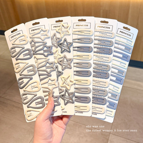 水滴星星刘海发夹边夹侧边碎发小