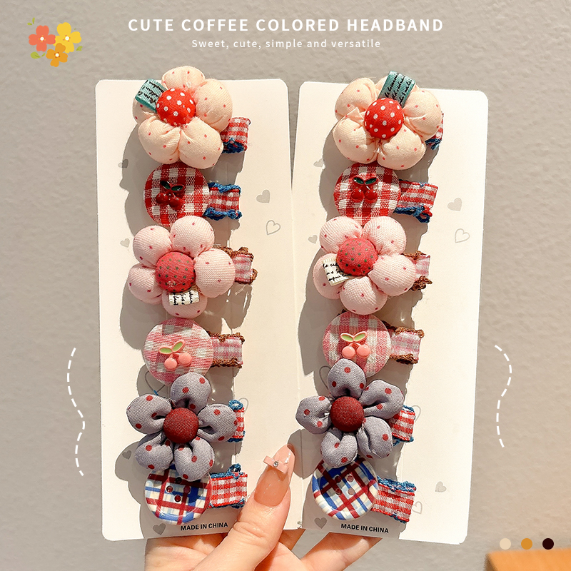 女童宝宝花朵发夹婴幼儿胎毛夹子