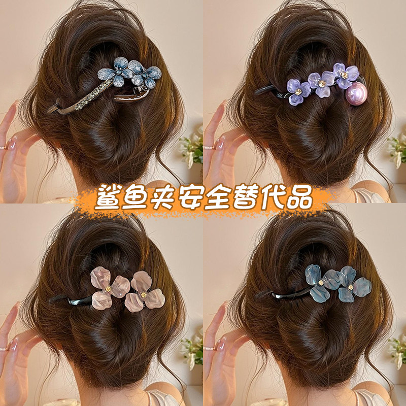 花朵扭扭夹发夹头饰女2025新款