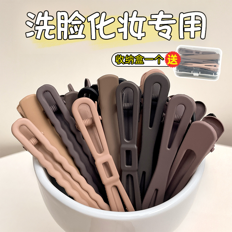 无痕鸭嘴夹边夹秋冬发夹一字夹子头饰碎发神器侧边前额刘海发卡女