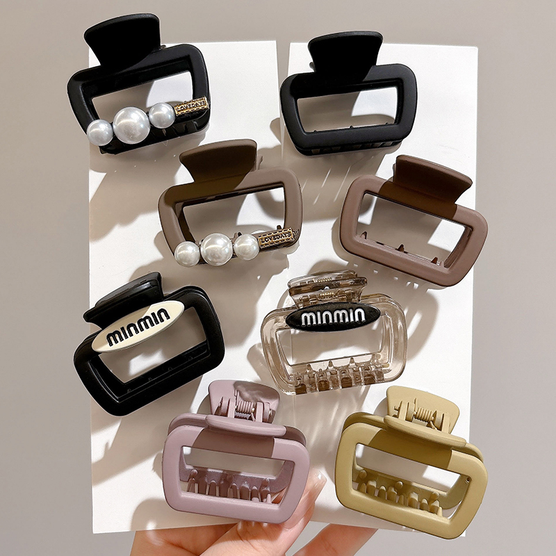 高品质方形抓夹小号珍珠发夹女