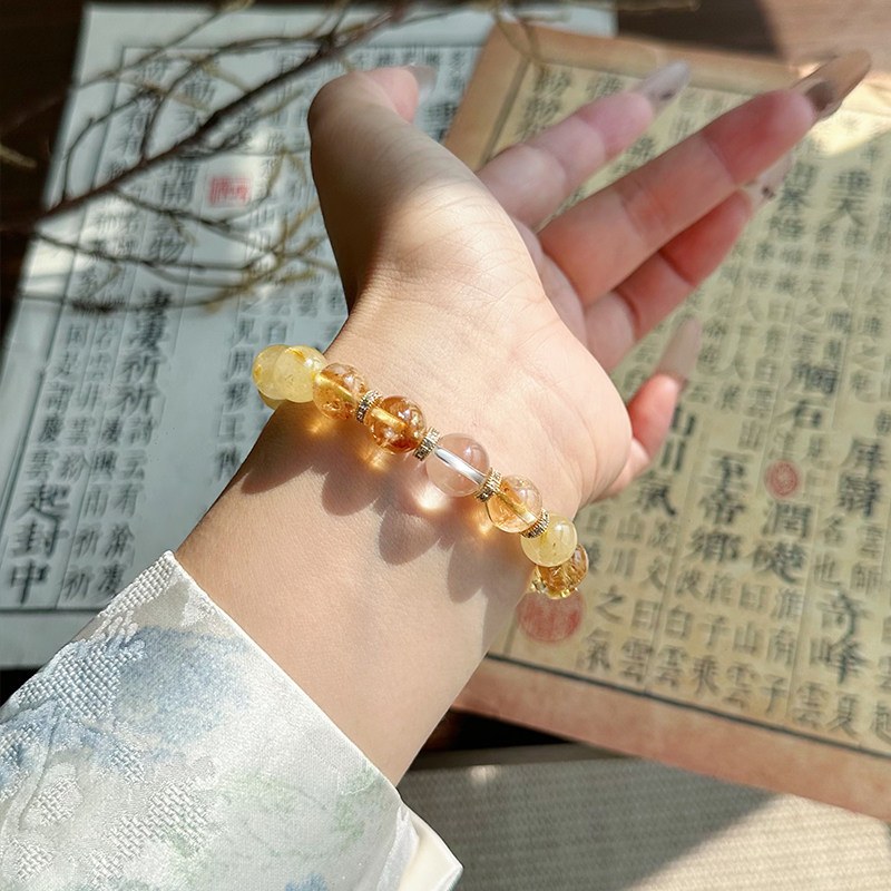 金发晶日富一日天然黄水晶
