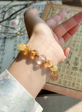 金发晶日富一日天然黄水晶