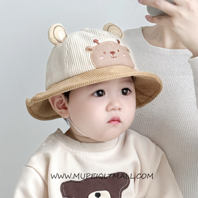 宝宝帽子秋冬厚渔夫帽可爱保暖