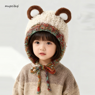 儿童帽子秋冬季护耳帽男童女宝宝韩版珊瑚绒冬天厚款套头防风保暖