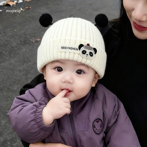 慕佩奇婴儿毛线帽可爱针织保暖