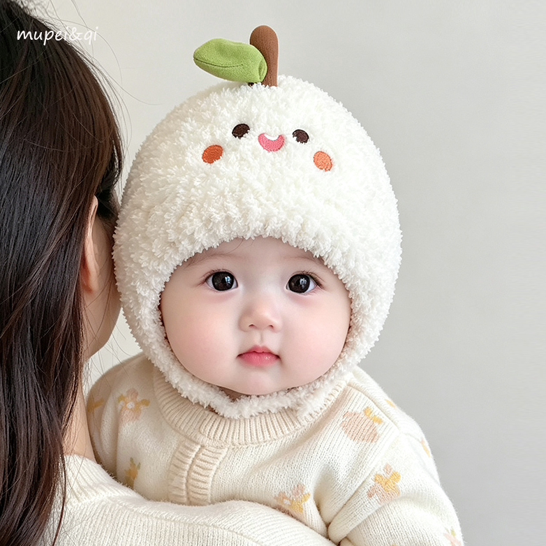 宝宝护耳帽秋冬季保暖羊羔毛男女婴幼儿韩版可爱包头帽防风厚冬天