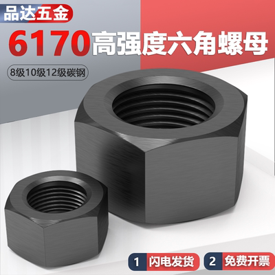 8级发黑6170高强六角螺母