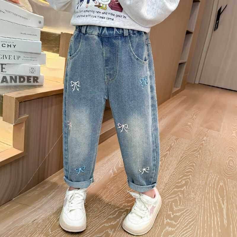 女童牛仔裤春秋2024新款时髦洋气女宝宝春装老爹裤秋款儿童裤子潮,童装/婴儿装/亲子装,儿童牛仔裤,淘宝优惠券,粉丝福利购,淘宝优惠卷