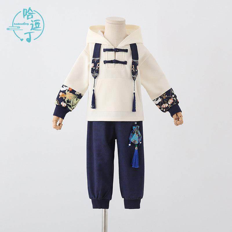 汉服男童拜年服2024新款秋冬女童马面裙儿童男新中式国风卫衣套装,童装/婴儿装/亲子装,唐装,淘宝优惠券,粉丝福利购,淘宝优惠卷