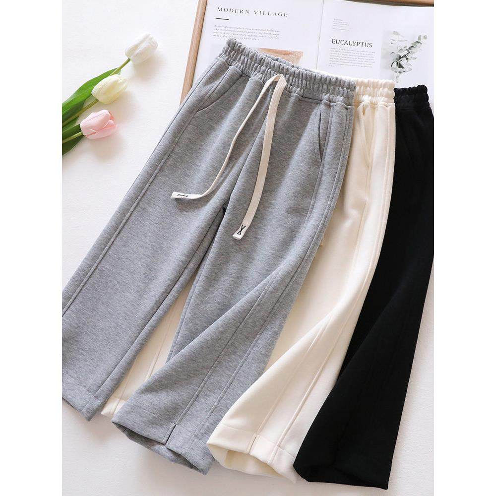 女童窄版阔腿裤2025新款春秋洋气中大童时尚直筒休闲裤儿童运动裤