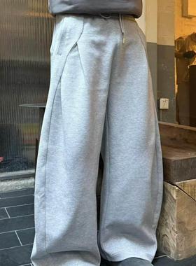 22TREE宽松运动透气宽松休闲直筒弯刀卫裤男潮牌重磅运动裤子纯棉