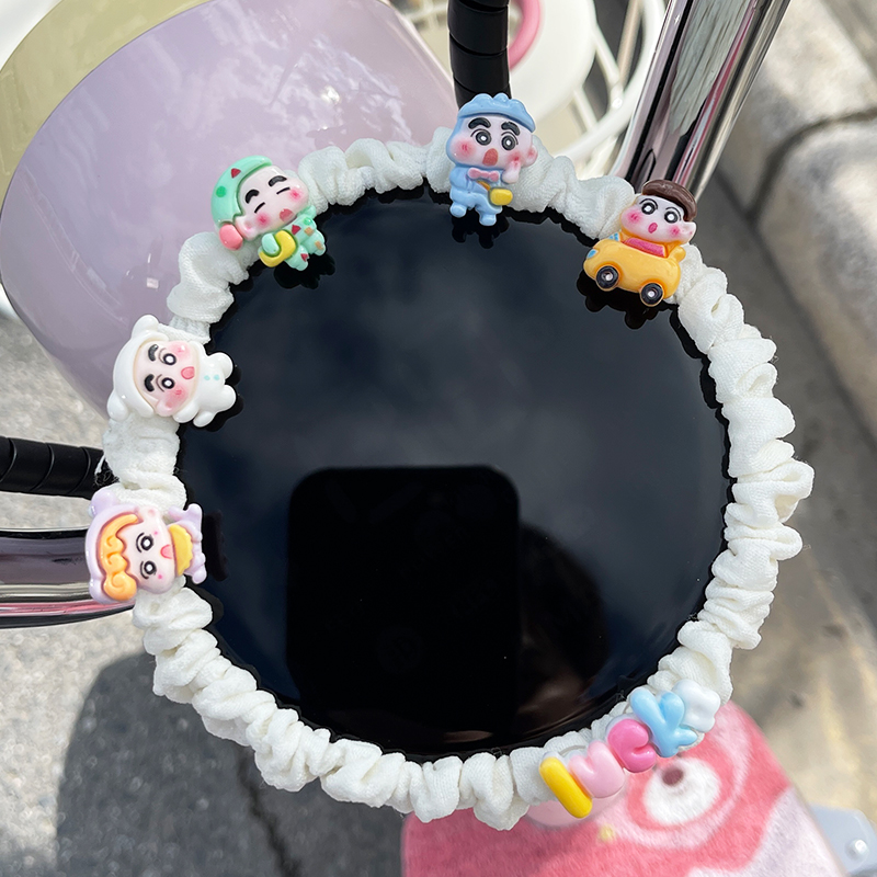 通用电动车仪表盘保护套卡通泡芙电瓶车显示屏装饰罩三轮车配件女