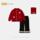女童套装 小公主洋气冬装 搭配一整套本命年宝宝时髦巨好看儿童衣服
