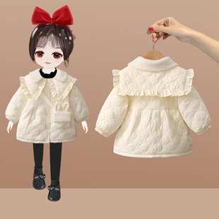 棉衣夹棉加厚棉袄 儿童洋气棉服女宝宝秋冬装 女童外套冬季 2025新款