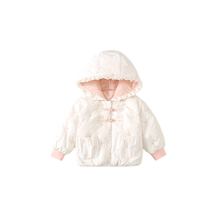 女童羽绒服90白鸭绒2025新款冬季儿童加厚小女孩宝宝洋气冬装外套