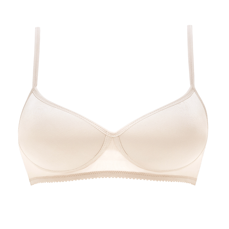 真丝内衣女士小胸夏季薄款无钢圈桑蚕丝胸罩超薄夏天光面睡眠文胸