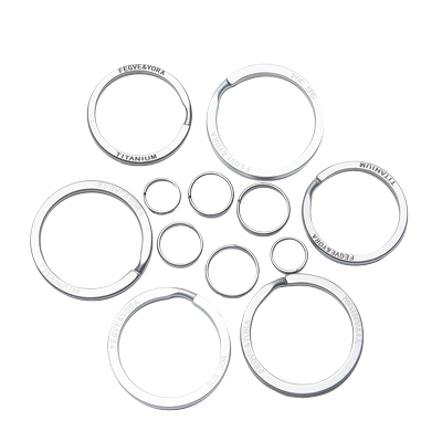 钥匙圈不锈钢大小细锁匙扣钛合金