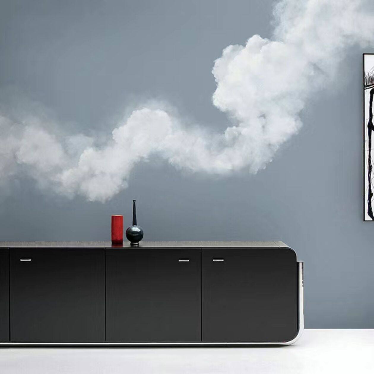 北欧涂鸦艺术电视背景墙布墙纸简约卧室客厅壁布