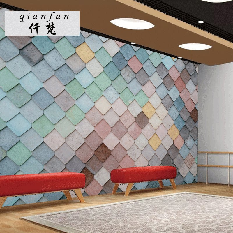 简约3d北欧电视背景墙布5d网红客厅卧室装饰墙画8d立体现代壁纸画