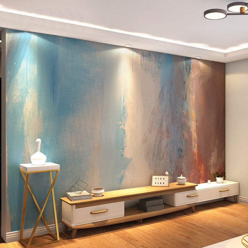 北欧涂鸦艺术油画客厅电视背景墙纸无缝沙发壁纸抽象墙纸壁画墙布