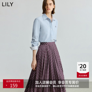 纯棉老钱风收腰气质通勤衬衫 LILY 女装 秋新款 外套 商场同款