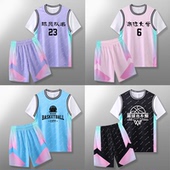 假两件球衣定制女篮球服套装 班服订制团购活动 男学生比赛队服短袖