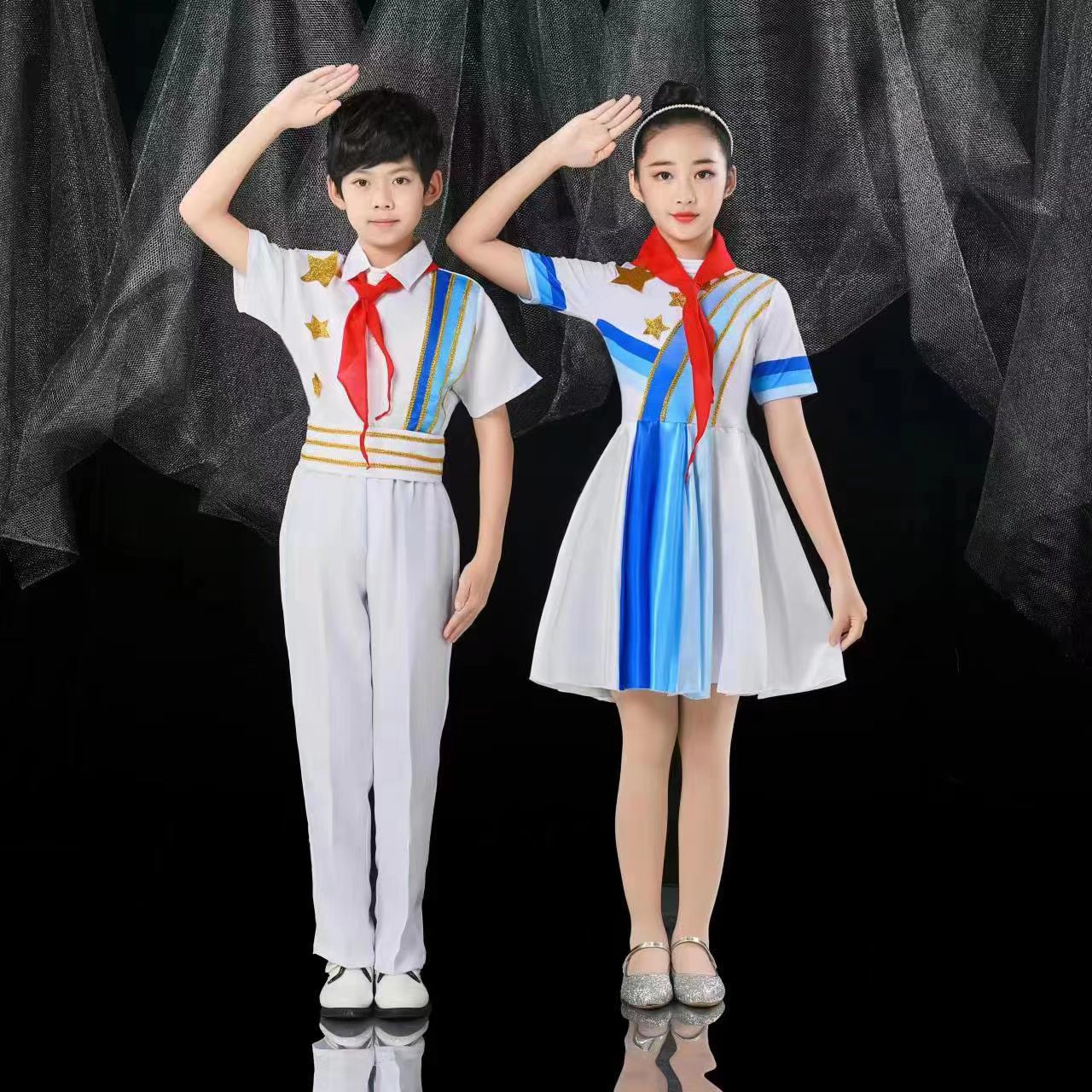 洛輕雅合唱服合唱服紅星閃閃