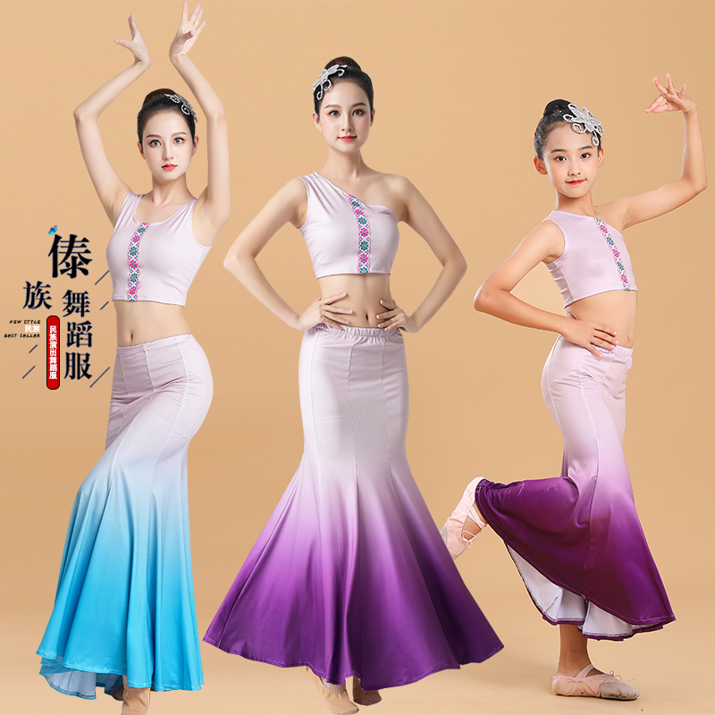 女舞裙艺考服装女民族风傣族