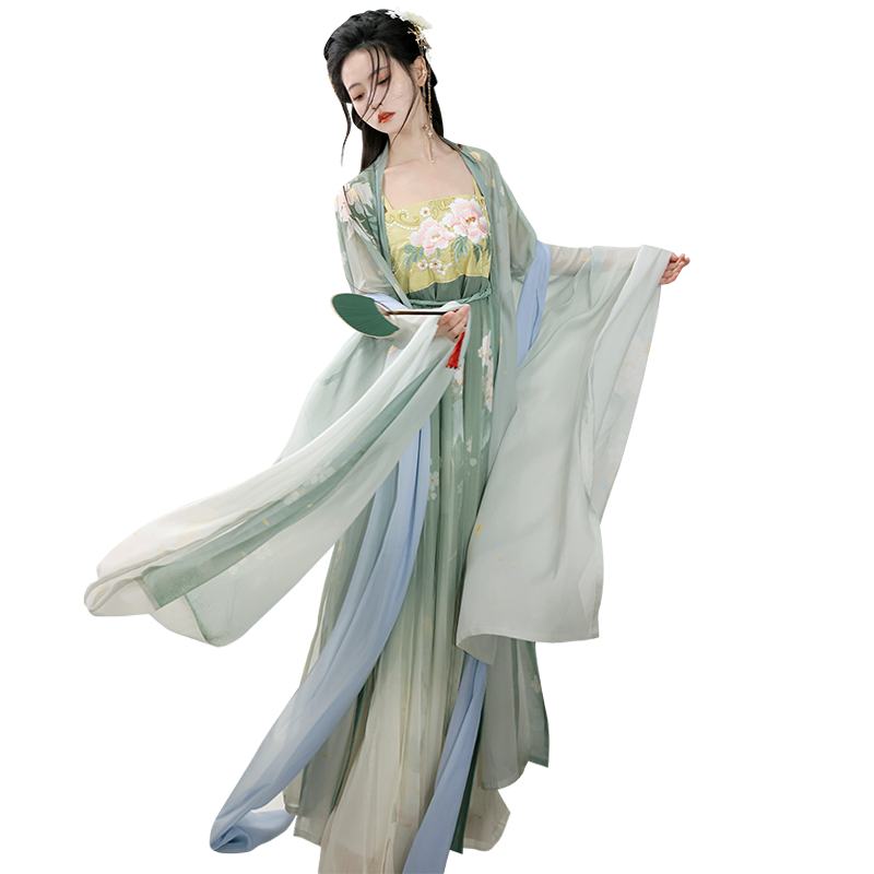 柒邑原創(chuàng)漢服女唐制訶子裙【牡丹亭】大袖衫中國(guó)風(fēng)古裝超仙春秋季