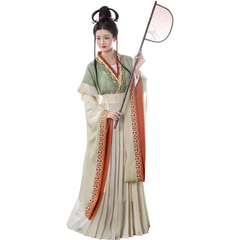 柒邑原创汉服女魏晋南北朝复原款【南风知意】大袖襦神仙服古装秋