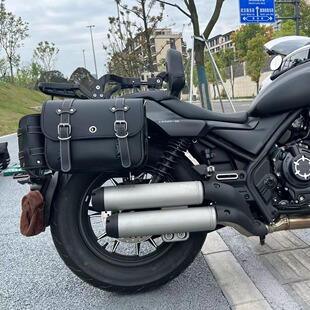 摩托车边包复古机车无极CU525金吉拉灰石黑骑500春风450CLC快拆