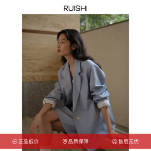 女春季 外套半身裙套装 复古通勤一粒扣休闲西装 RUISHI芮时