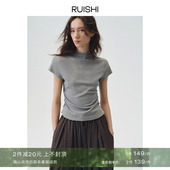 百搭圆领半高领修身 经典 打底T恤女春夏 夏日记忆 RUISHI芮时